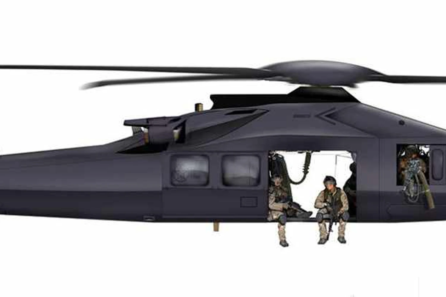 Concepção artística do Black Hawk furtivo