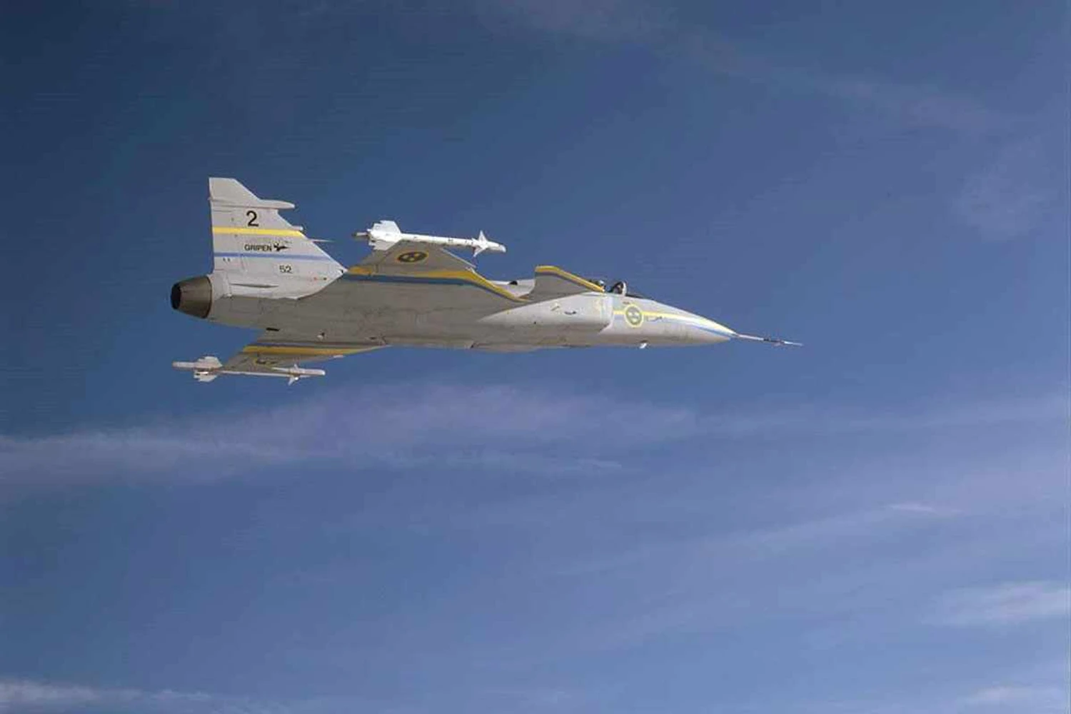 O segundo protótipo do Gripen em 1990: desenvolvimento de caças é demorado (Saab)