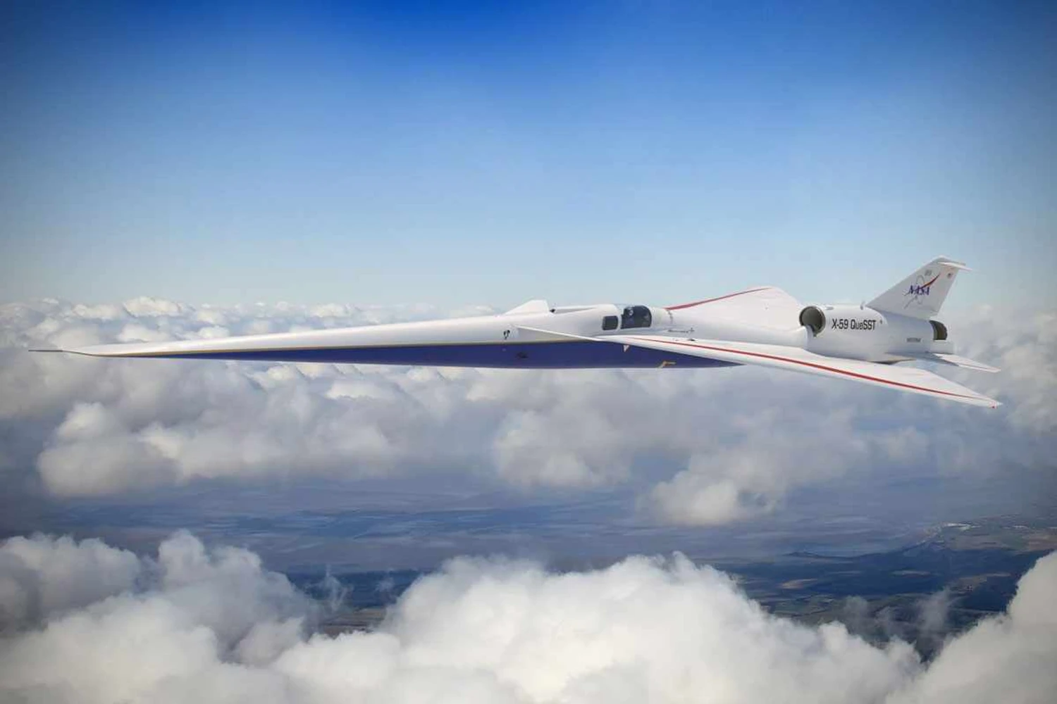 O X-59 queSST, desenvolvido pela NASA e Lockheed Martin, deve voar em 2022 (LM)