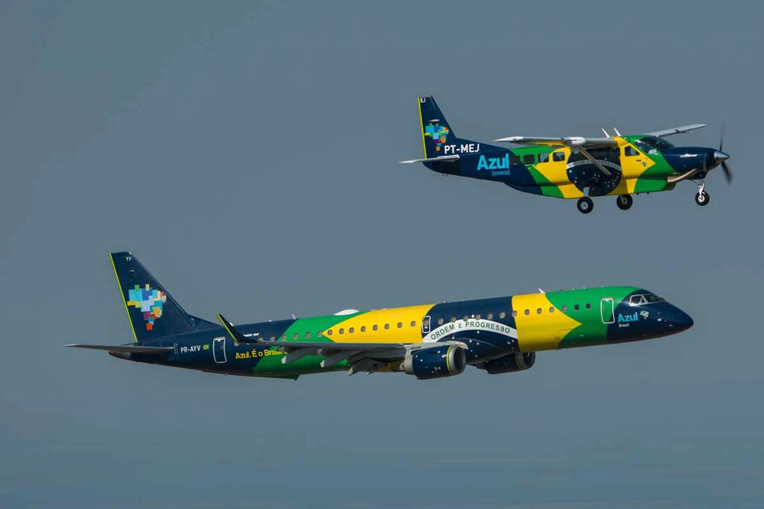 Aviões regionais da Azul