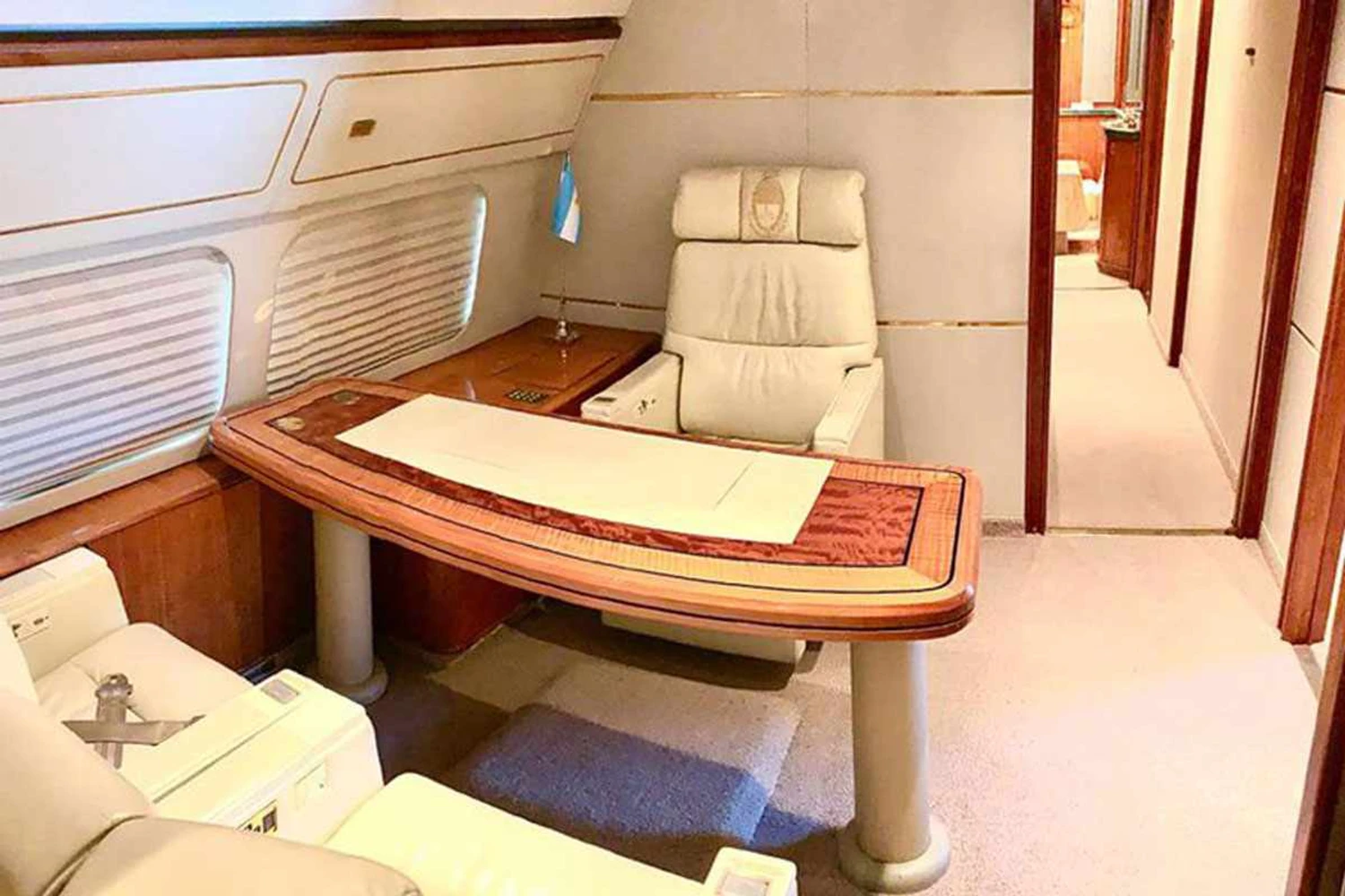 Interior do Boeing 757 da presidência da Argentina (governo argentino)