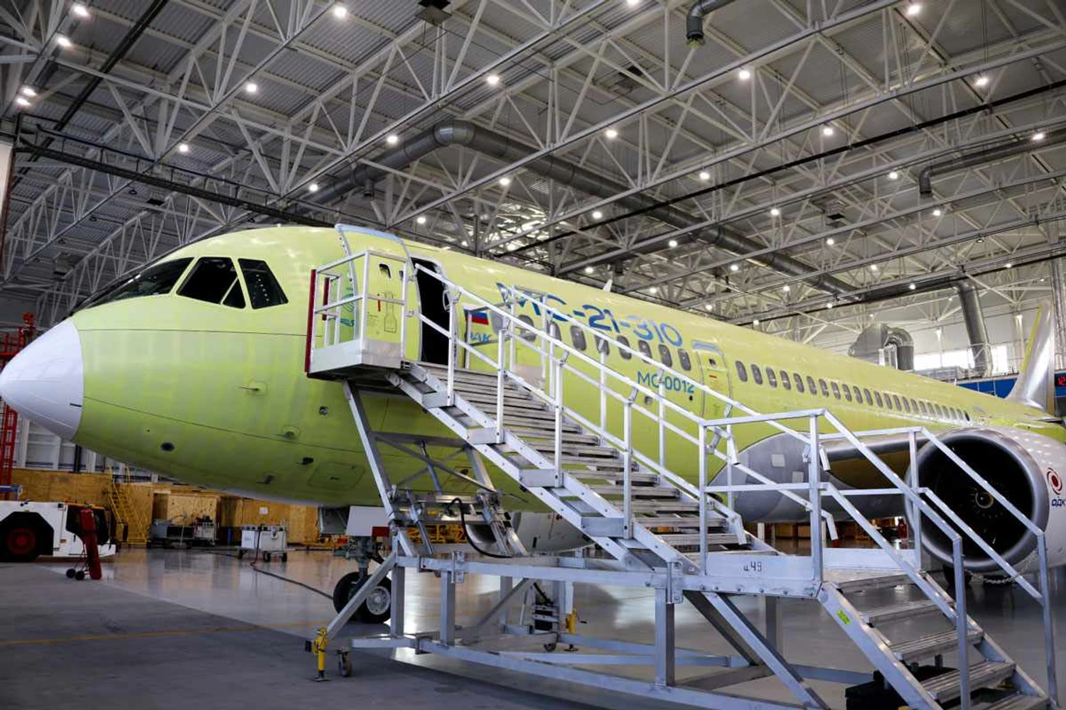 O MC-21-310, versão com motores russos do jato comercial (UAC)