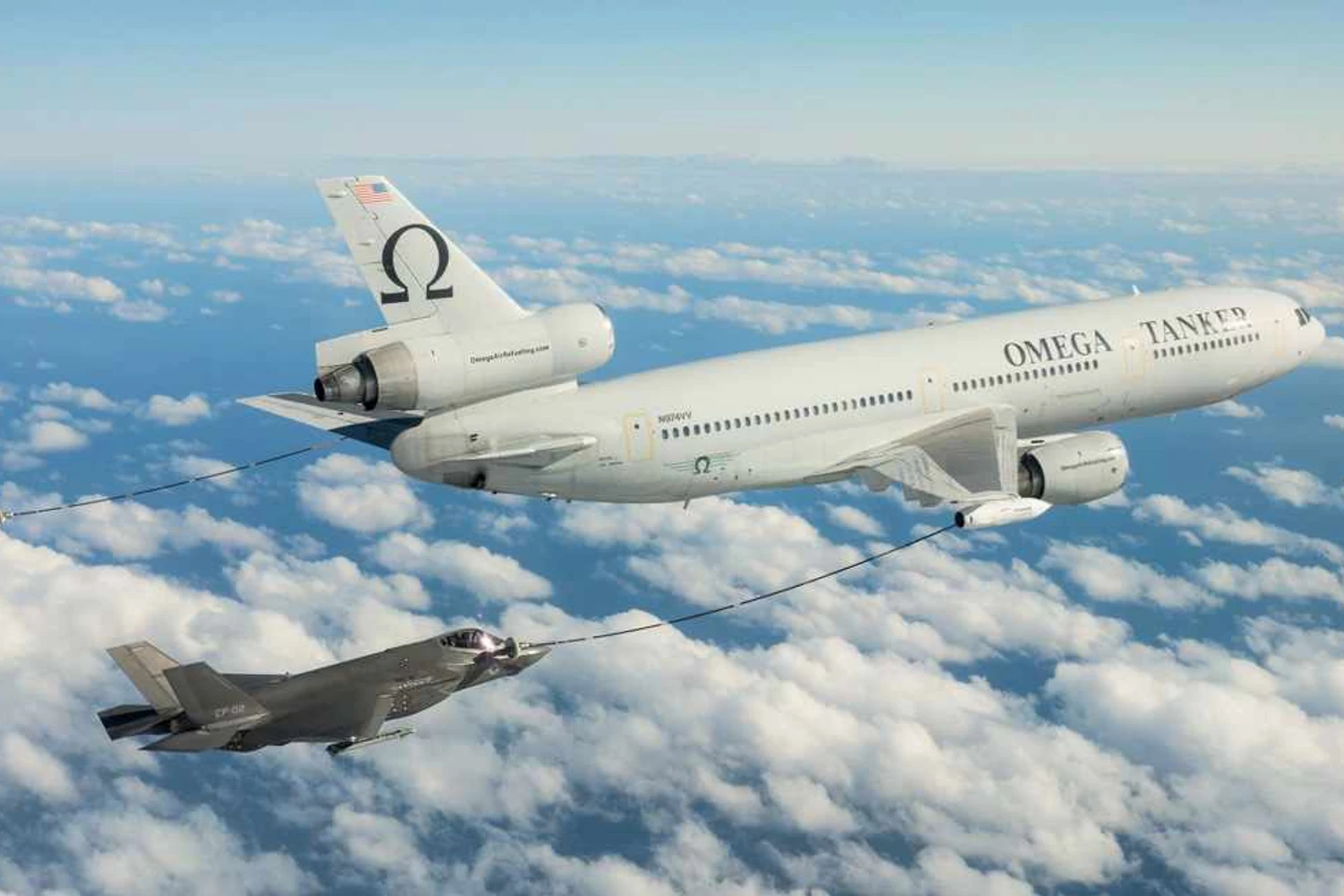 A Omega Air, dos EUA, operou dois KC-10 civis; aviões eram contratados por militares para missões REVO (USAF)