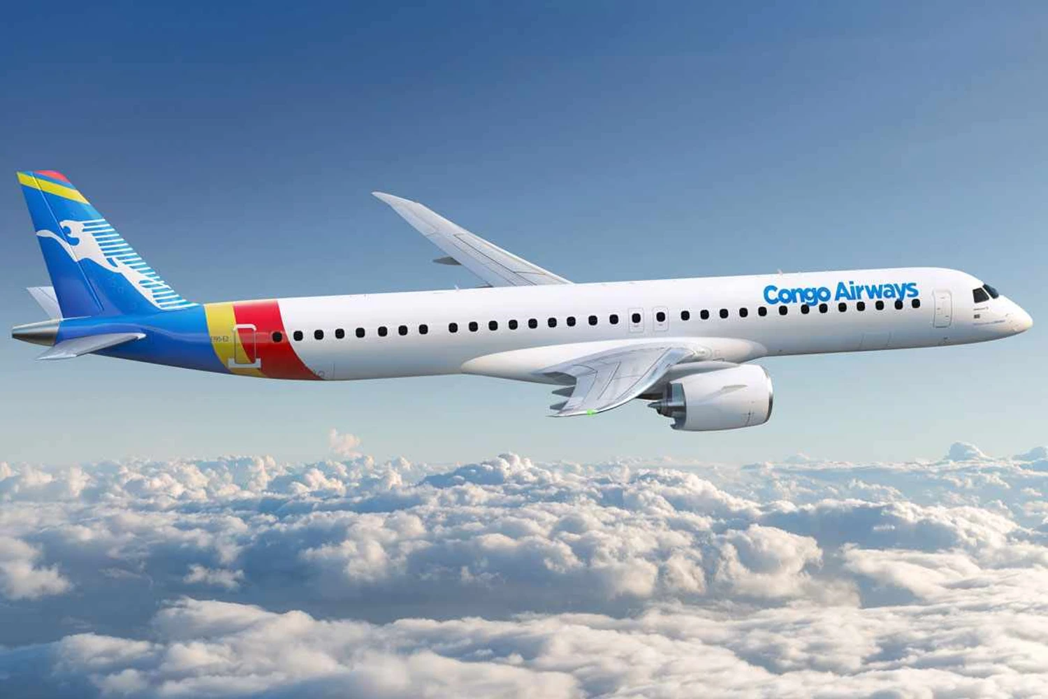 Projeção do E195-E2 da Congo Airways: encomenda cancelada (Embraer)