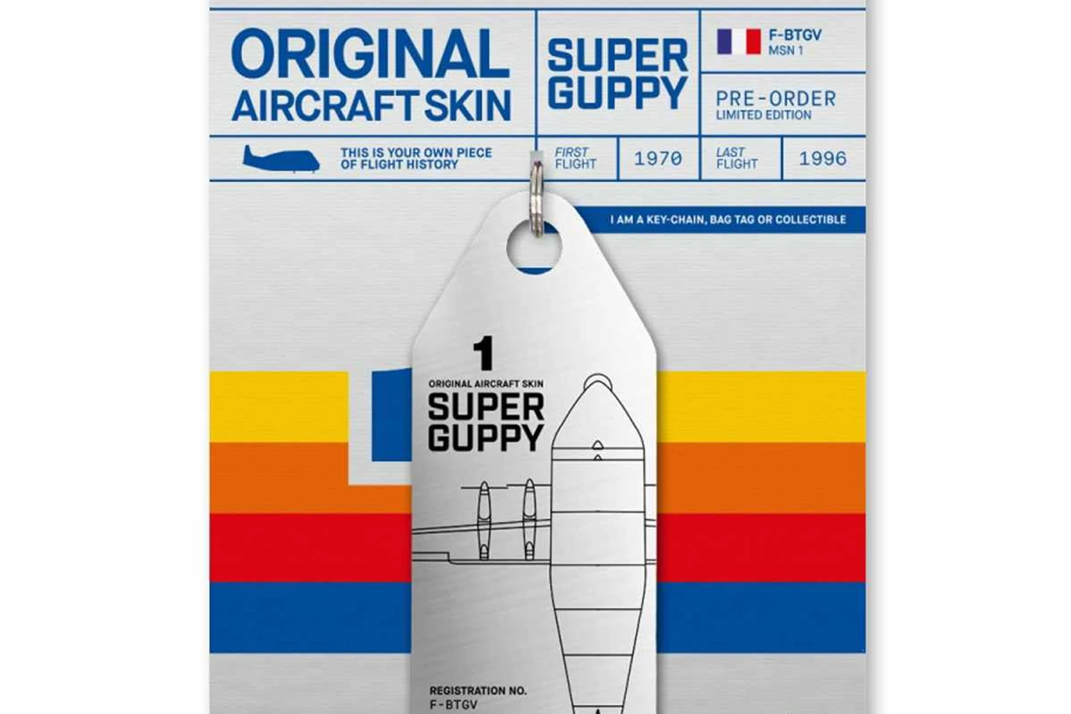 Etiqueta Aviationtag do Super Guppy