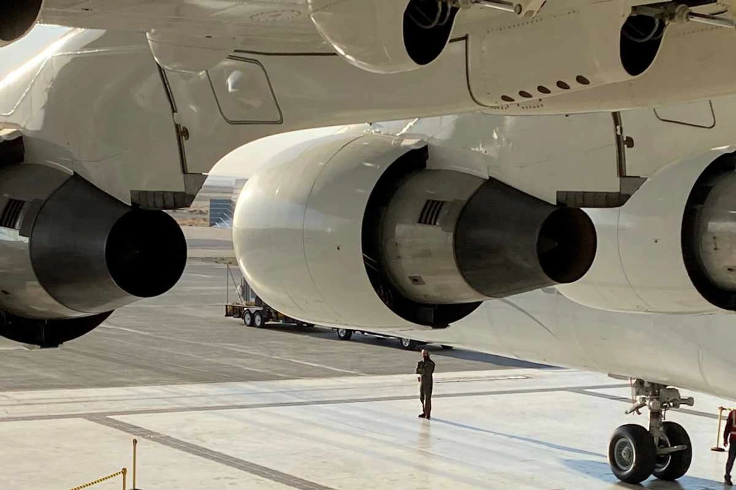Stratolaunch aircraft uses six PW4056 turbofans