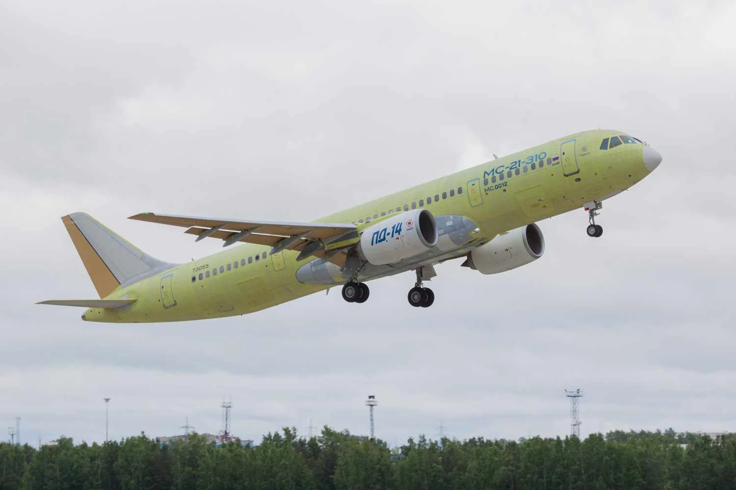 O MC-21-310, equipado com turbofans russos PD-14 (UAC)