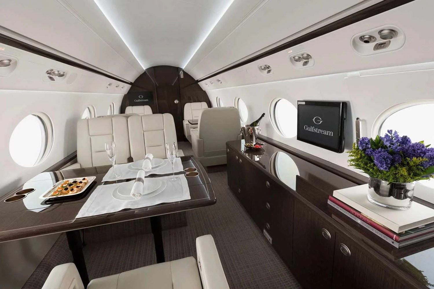 Interior do G550 (Gulfstream)