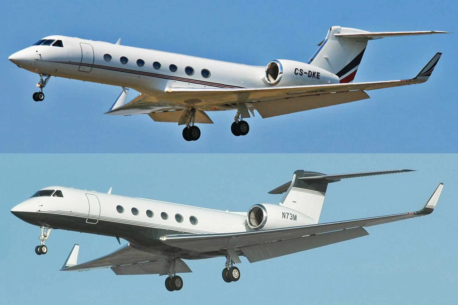 O G550, no alto, comparado, o GV (Wo st 01/John Davies/CC)