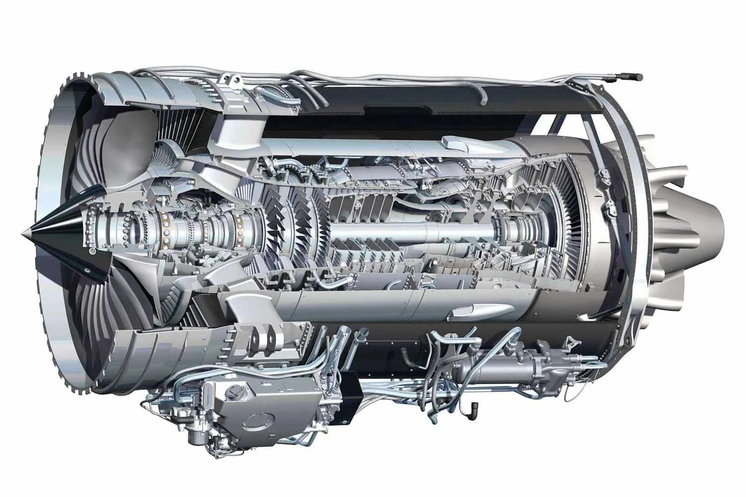 O F130 é baseado no motor civil BR725 que equipa jatos executivos (RR)