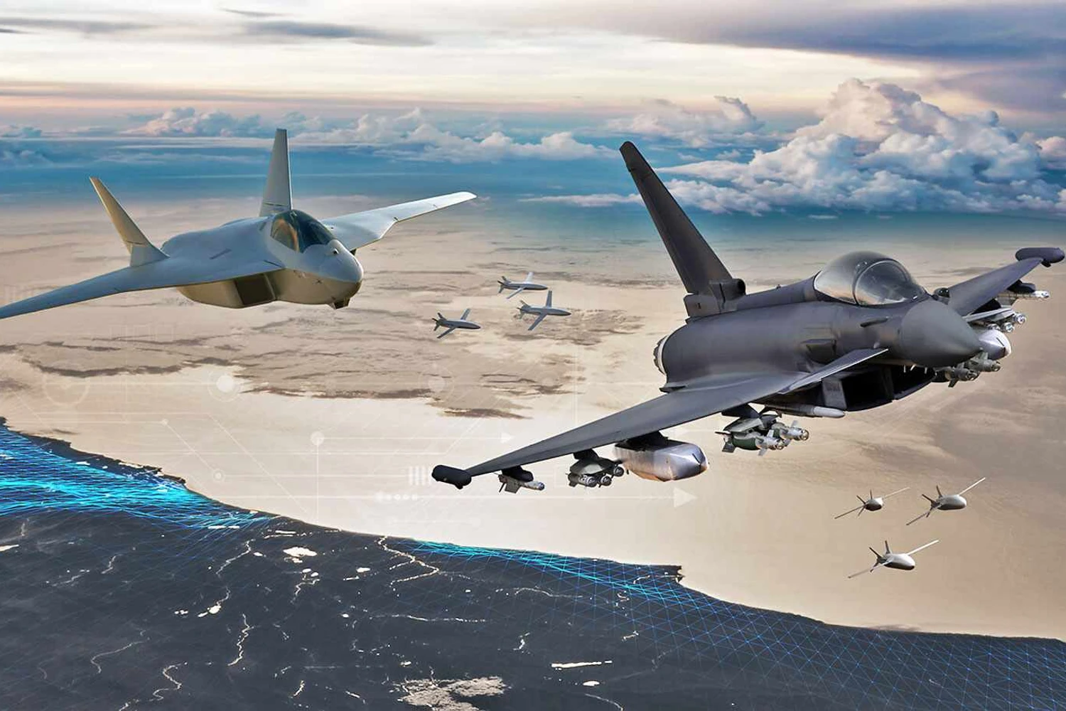 O NGF e o Typhoon, que deverá ser substituído pelo novo caça (Airbus)