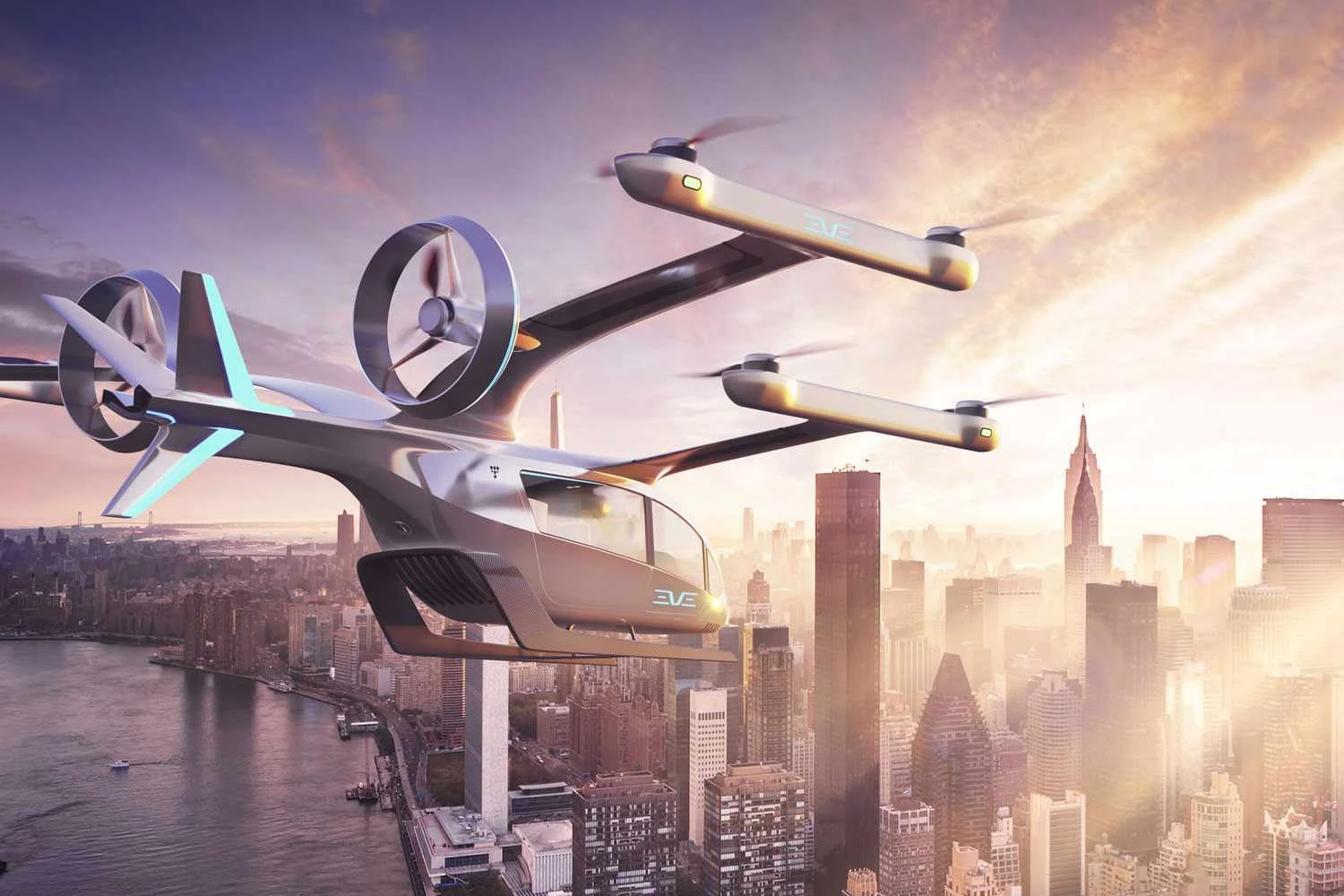 eVTOL da Eve já acumula quase 3.000 pedidos (Embraer)