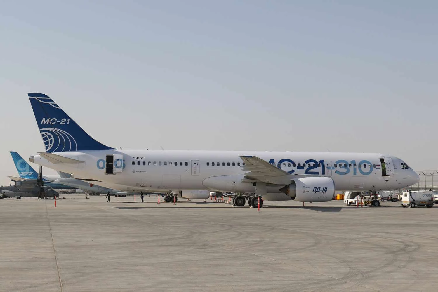 O MC-21-310, que é equipada com motores russos PD-14: certificação esperada para 2022 (UAC)