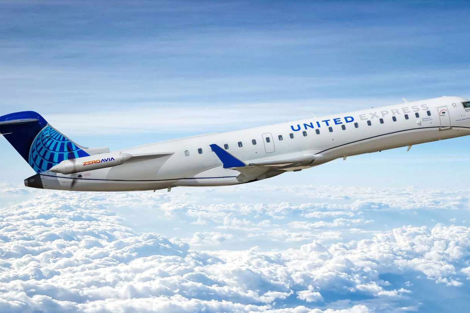 United plans to convert its CRJ-550 to be equipped with hydrogen-electric engines (UA)