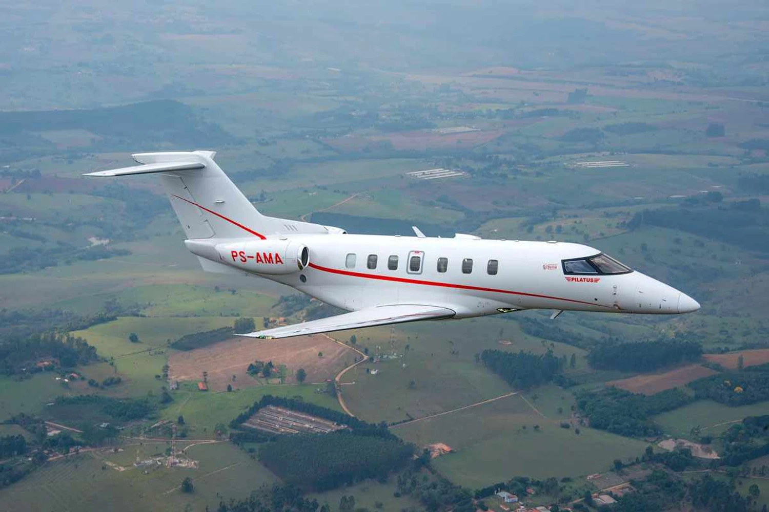 Jato Pilatus PC-24 da Amaro Aviation; empresa presta serviços de gerenciamento e venda de cotas de aviões privados (Divulgação)