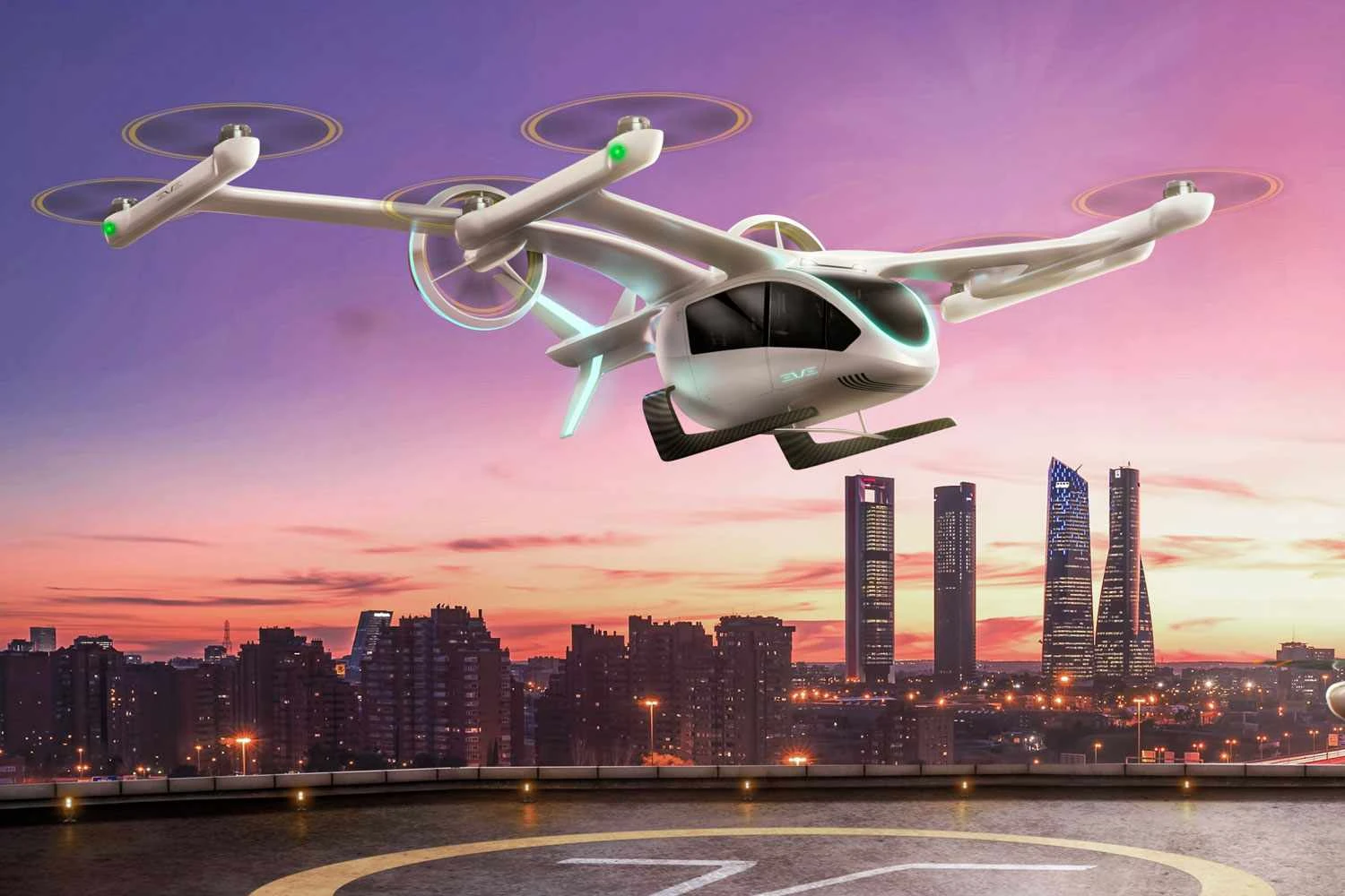 eVTOL da Eve: empresa do grupo Embraer tem 2.850 pedidos (Embraer)