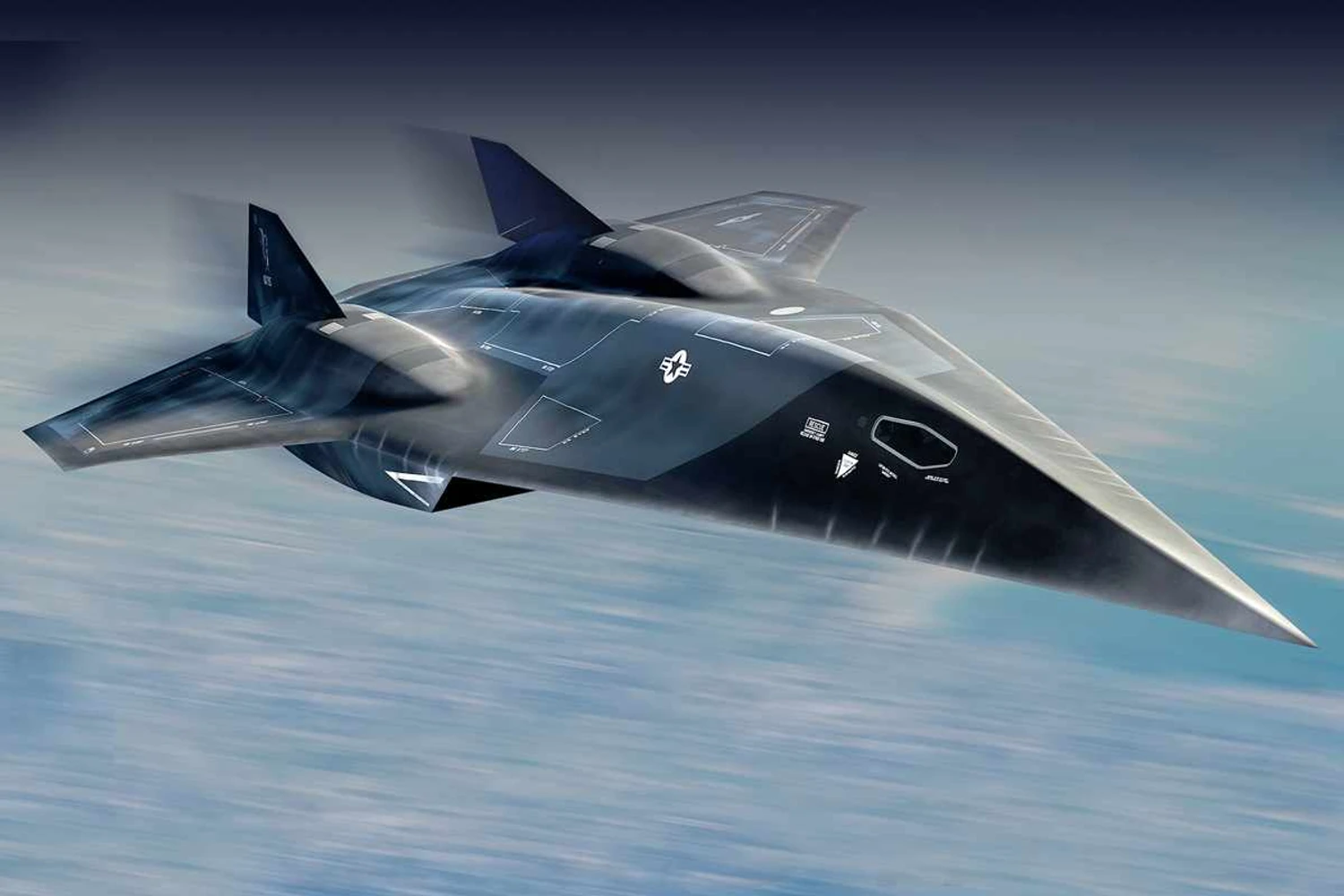 O formato do Darkstar lembra as representações do conceito SR-72, outro projeto do Skunk Works (Lockheed Martin)