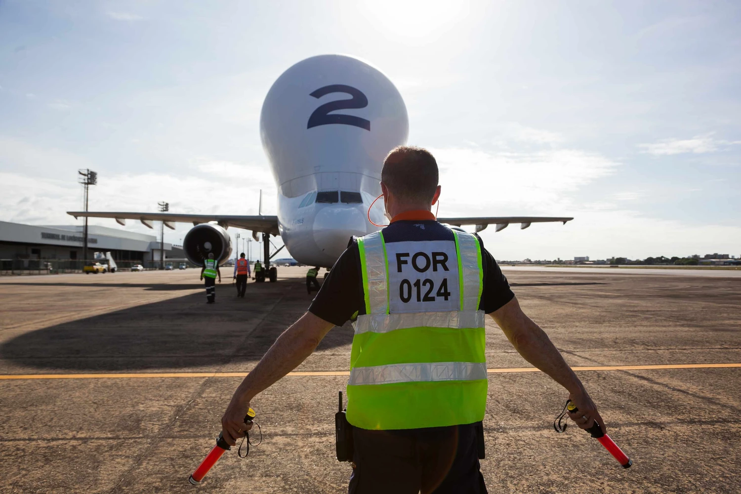 Beluga pousou em Fortaleza e depois segue para Viracopos, em Campinas (SP)