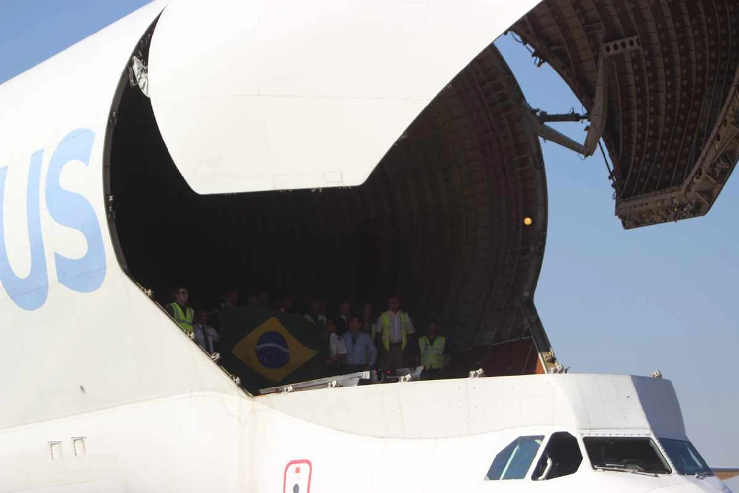 Airbus Beluga ST no aeroporto de Viracopos, em Campinas (Thiago Vinholes)