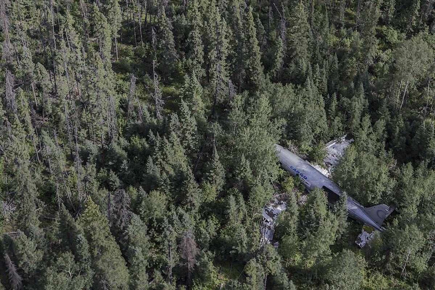 Curtiss C-46 Commando que caiu em 1977 no Canadá (Foto: Dietmar Eckell)
