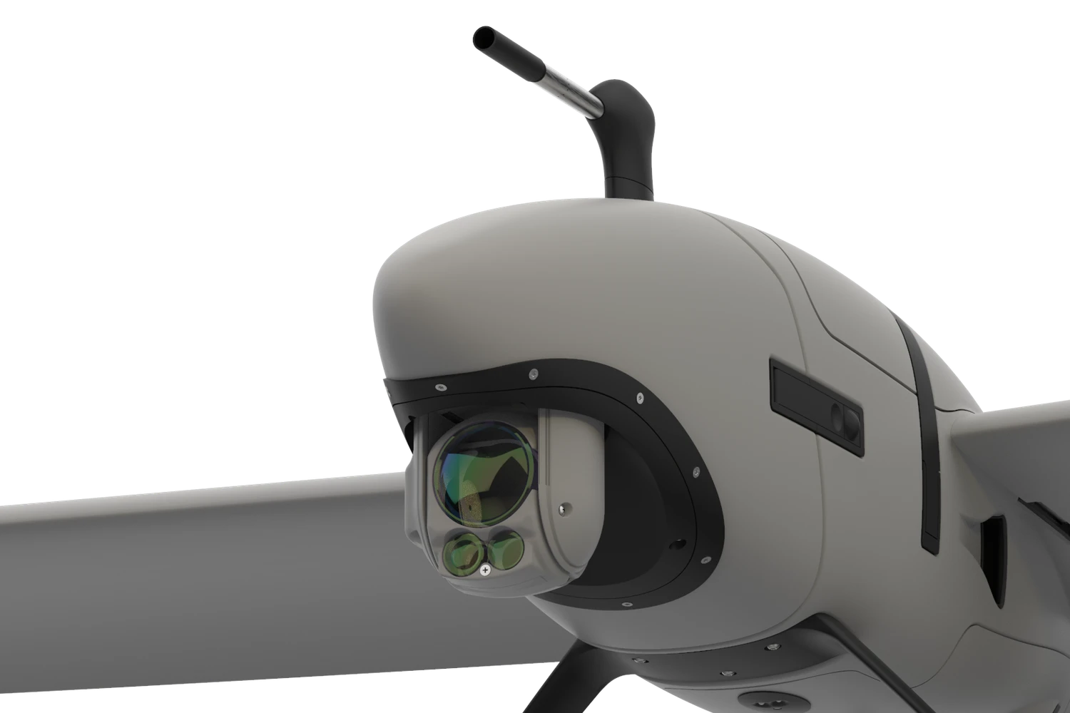 Detalhe da câmera do drone Vector (Foto: Quantum Systems)