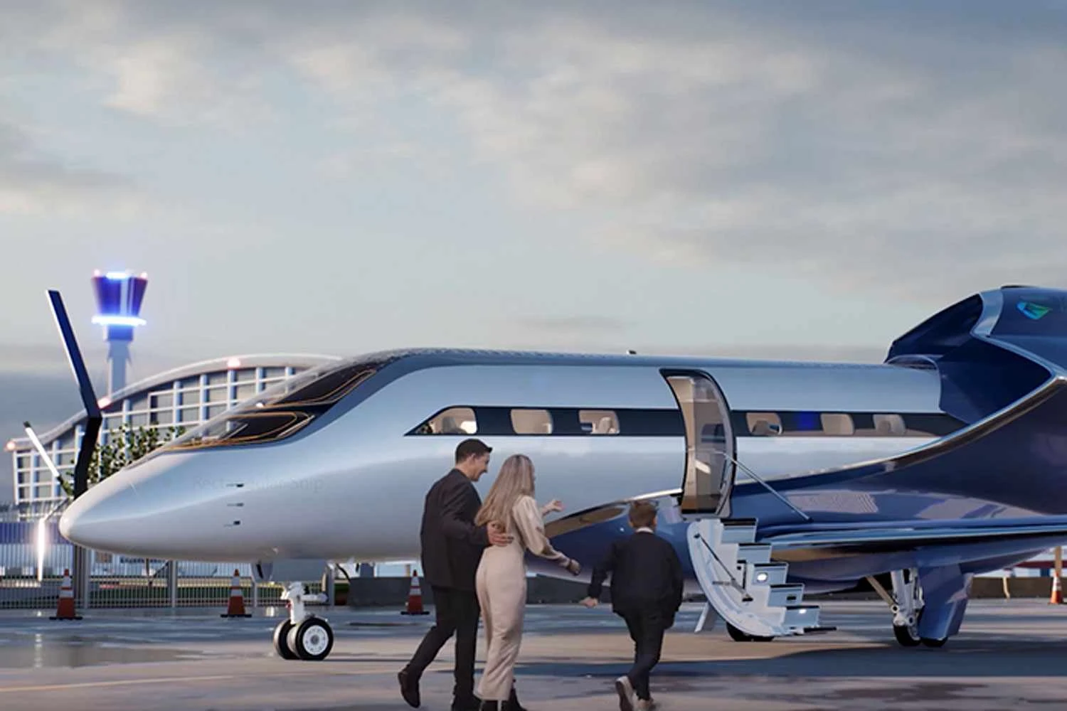 O acesso ao jato é feito por uma escada central (Embraer)