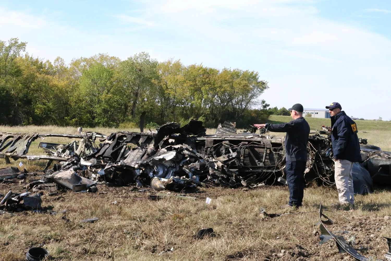 Destroços do B-17G (NTSB)