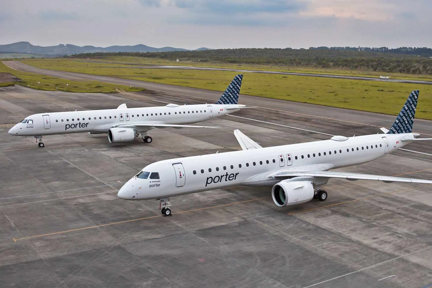 Os dois primeiros E195-E2 seguirão para o Canadá até o final do mês (Embraer)