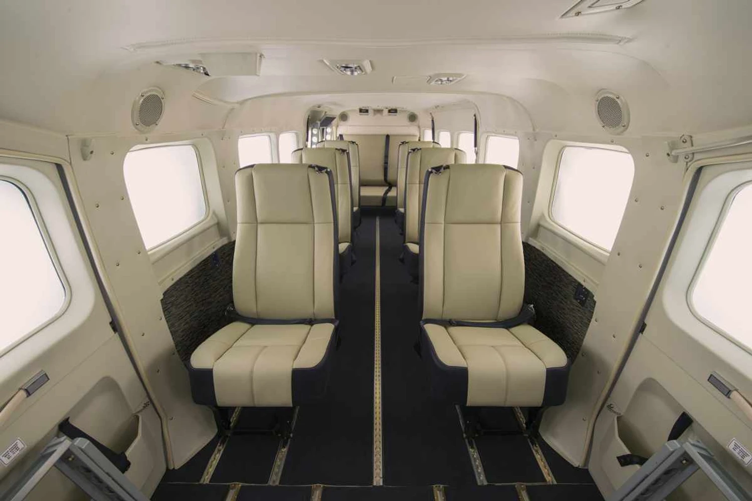 Interior do Caravan na configuração Very Light Seat (Textron Aviation)