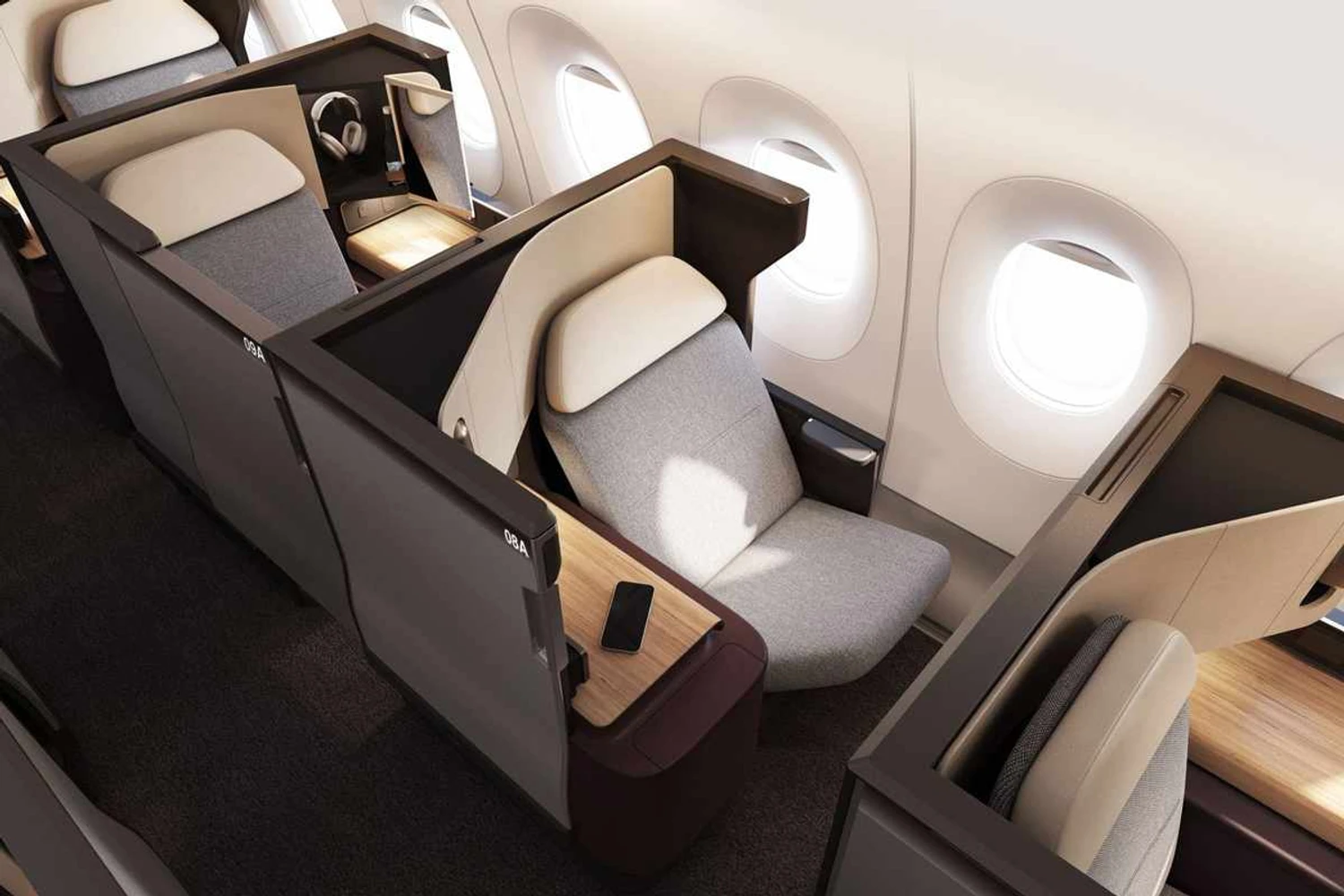 Conforto para voos de 19 horas: o assento da classe executiva reclina até virar uma cama com dois metros de comprimento (Qantas)