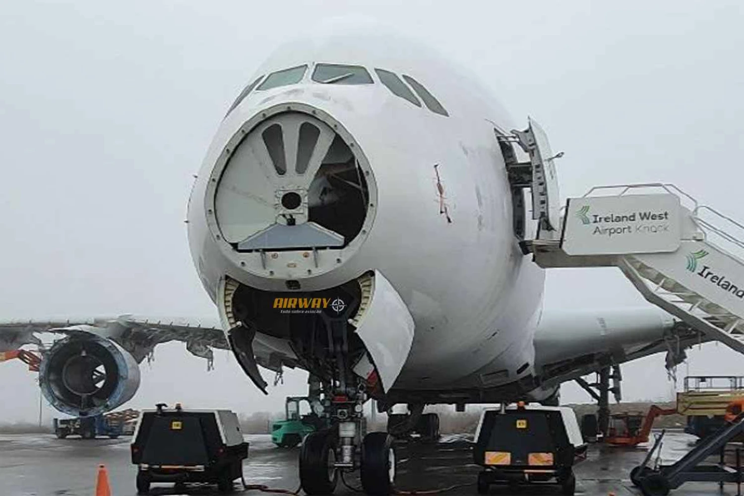 A380 sendo desmontado na Irlanda (Eirtrade)