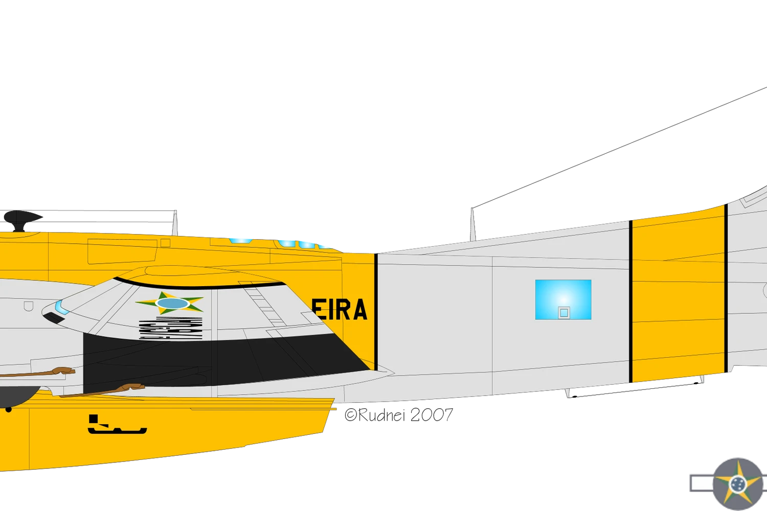 Ilustração do SB-17G da FAB, de missões SAR (acervo História da Força Aérea Brasileira)
