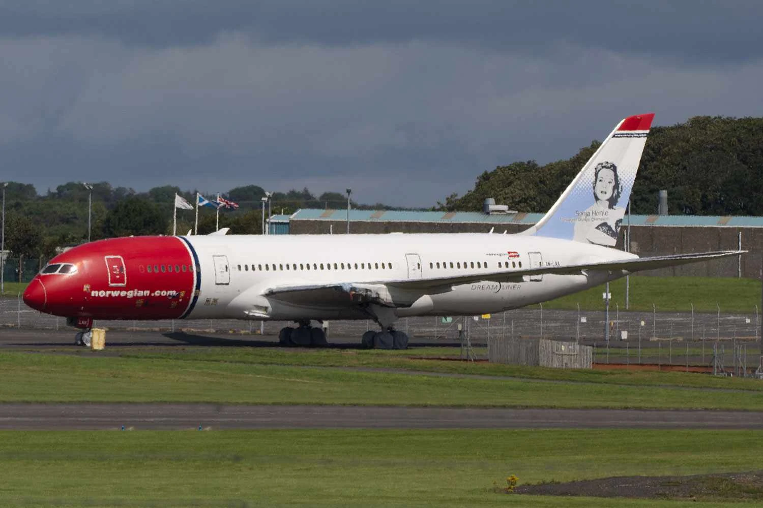O Boeing 787-8 que voou com a Norwegian Air com a matrícula
