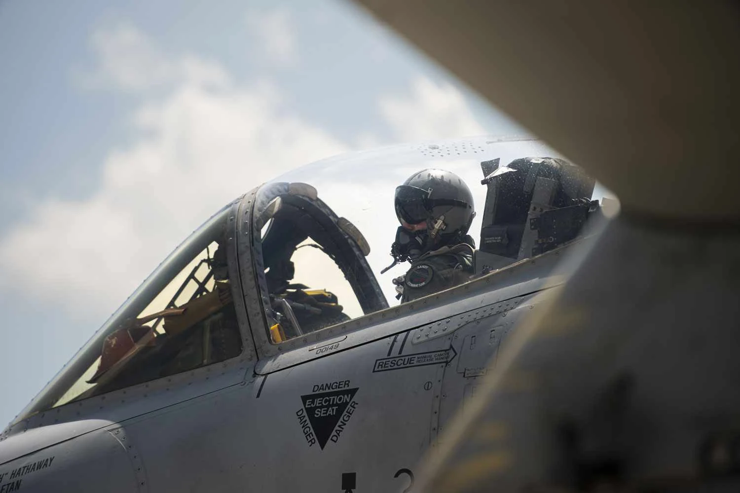 A aeronave servia no 74º esquadrão de caças (USAF)