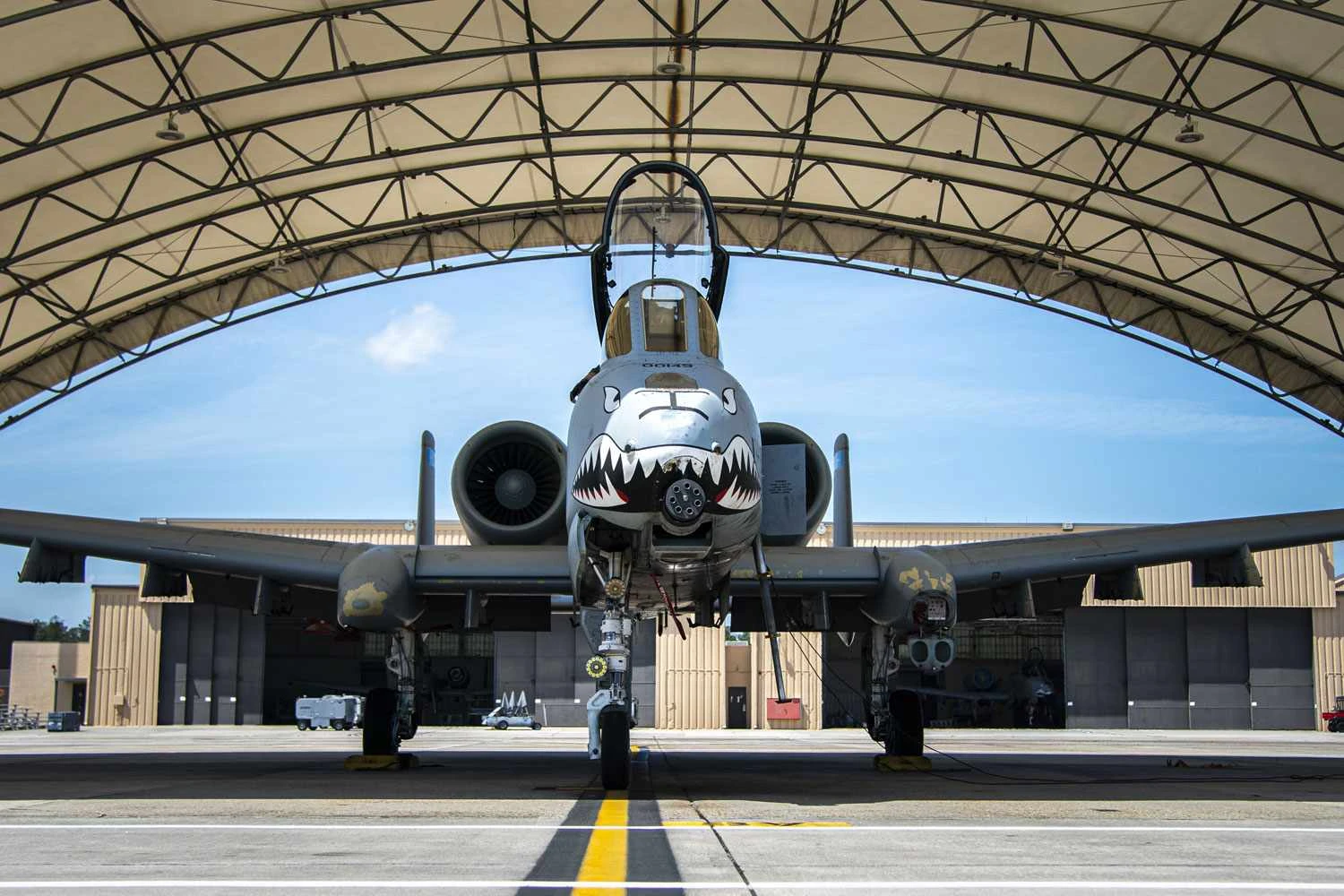 O A-10 e seu canhão pouco tempo antes de partir (USAF)