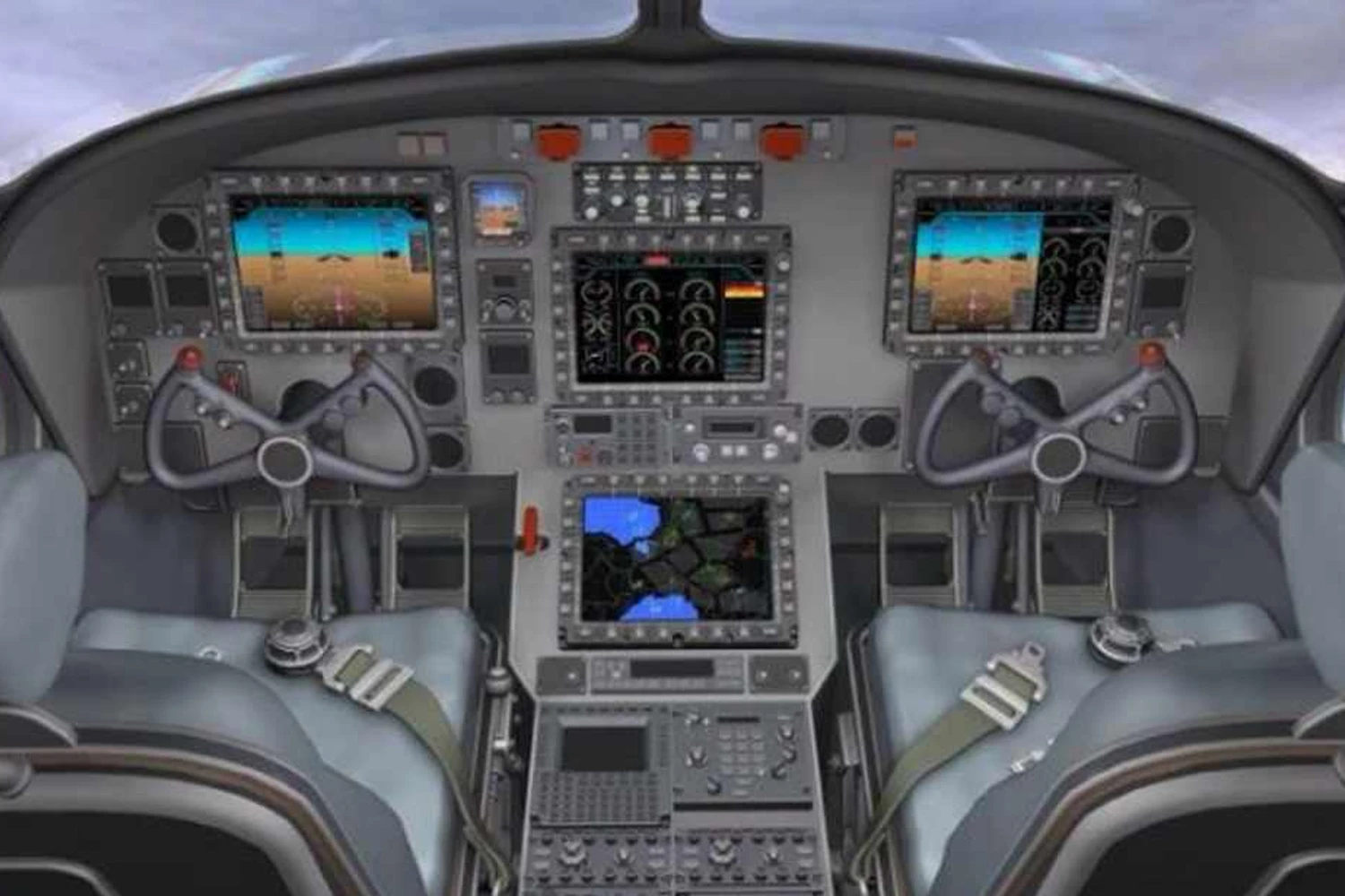 O painel de comando do KC-2 seria atualizado com equipamentos das Elbit Systems (Divulgação)
