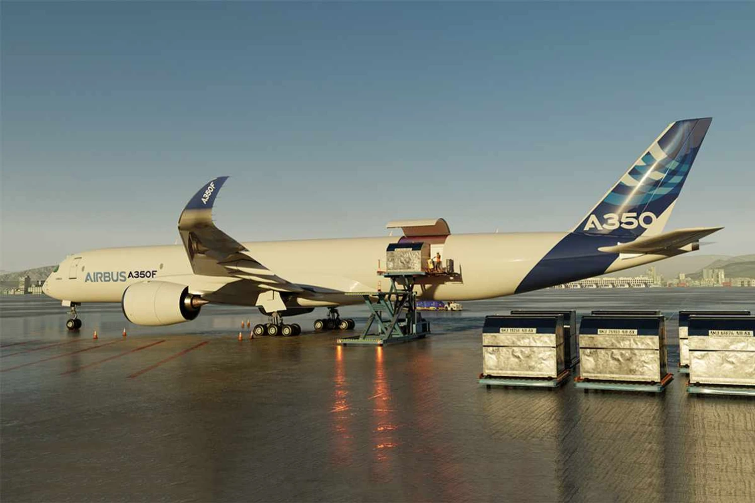 Projeção artística do Airbus A350F (Airbus)