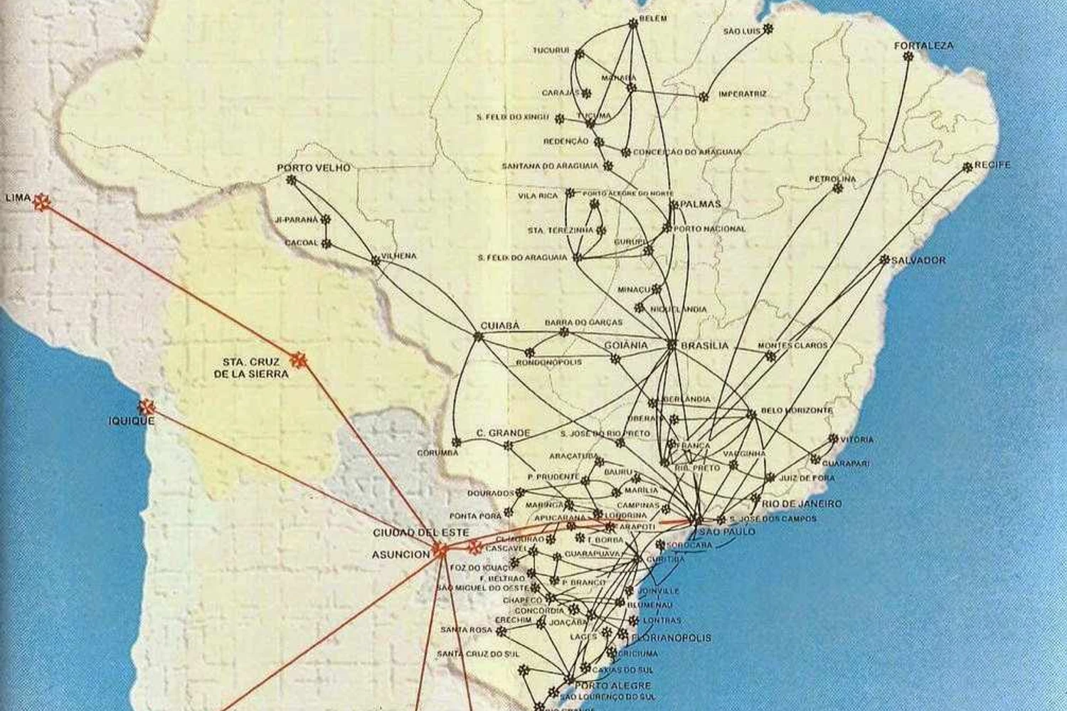 KK tam 1996 7 mapa rotas routemap LAPSA
