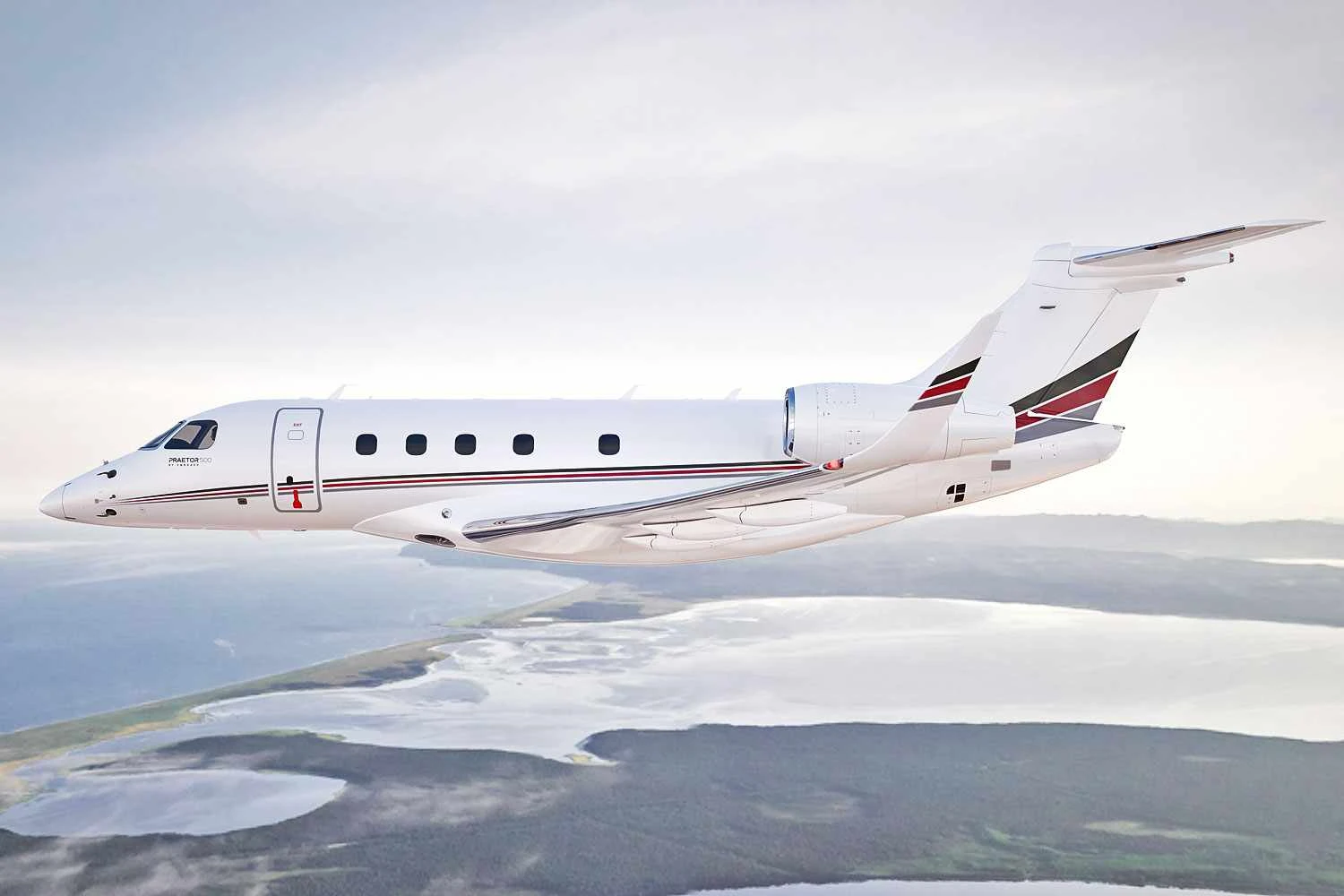 Praetor 500 com o esquema da NetJets (Embraer)