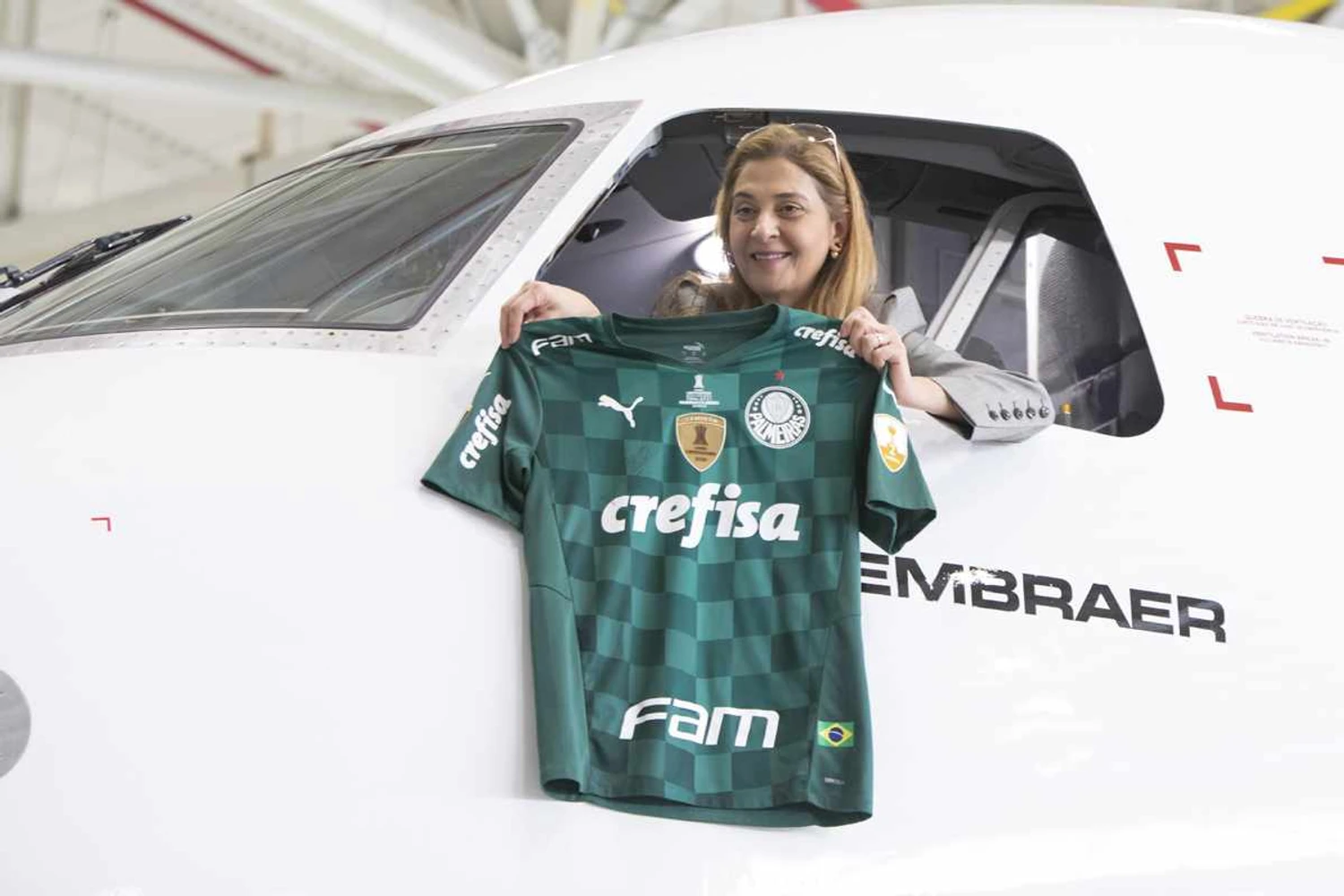 Leila Pereira, presidente do Palmeiras: frota cresceu  (Embraer)