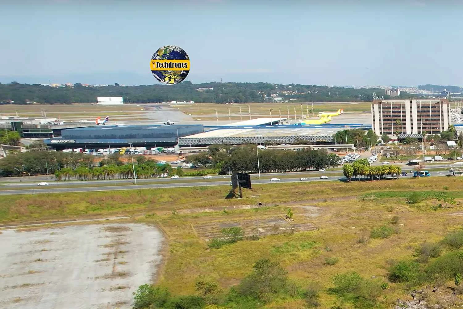 Área próxima ao terminal de cargas servirá para que os trens se cruzem (iTechdrones)