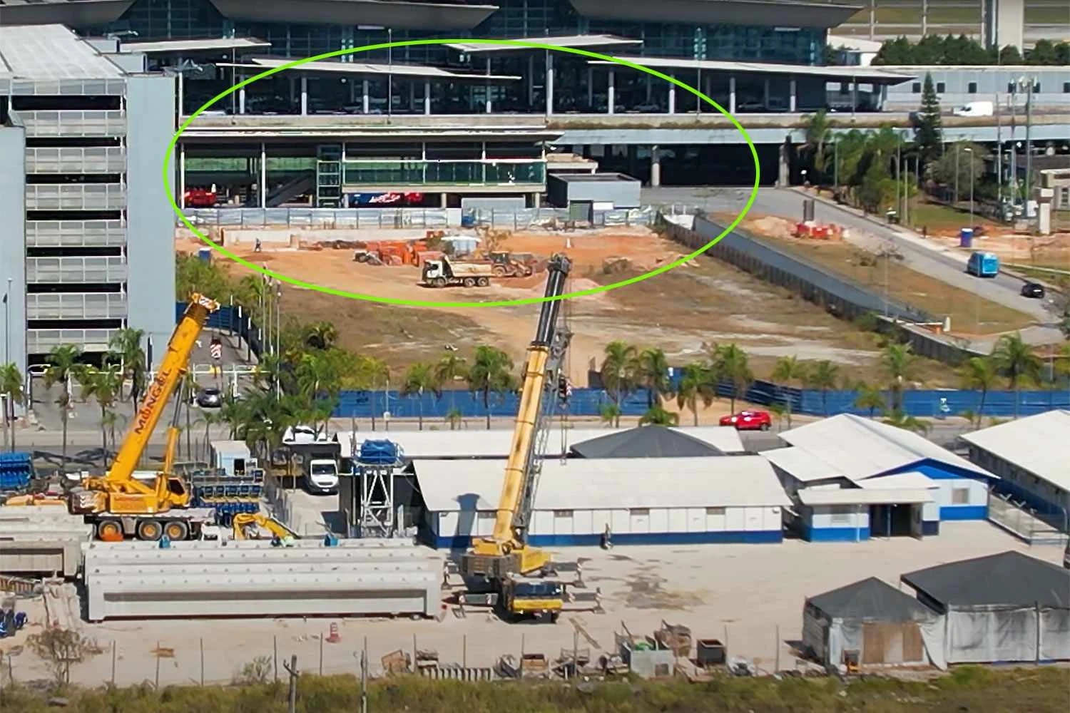 No detalhe o local da estação em frente ao Terminal 3 (iTechdrones)