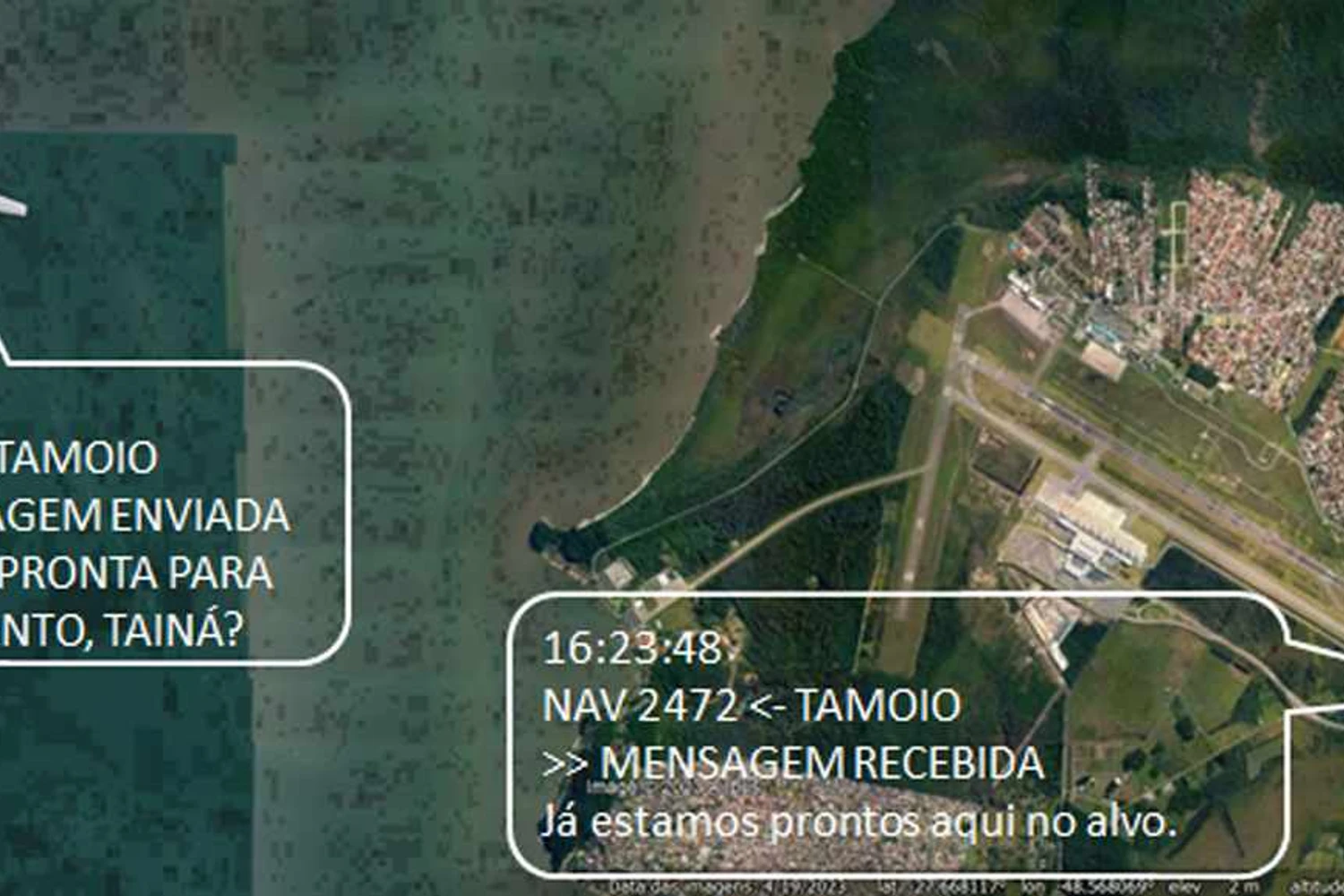 Coordenada geográfica do local a ser verificado foi enviada pelo SDE-T (FAB)