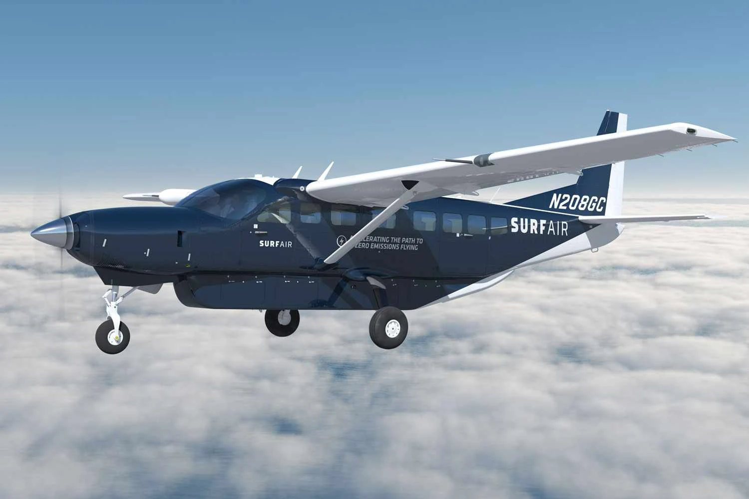 Os Grand Caravan da Surf Air terão motores elétricos (TA)