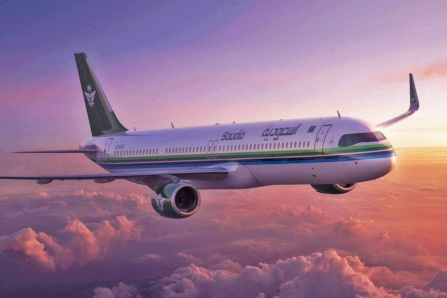 Cinco jatos da Saudia já receberam o estilo retrô (Saudia)