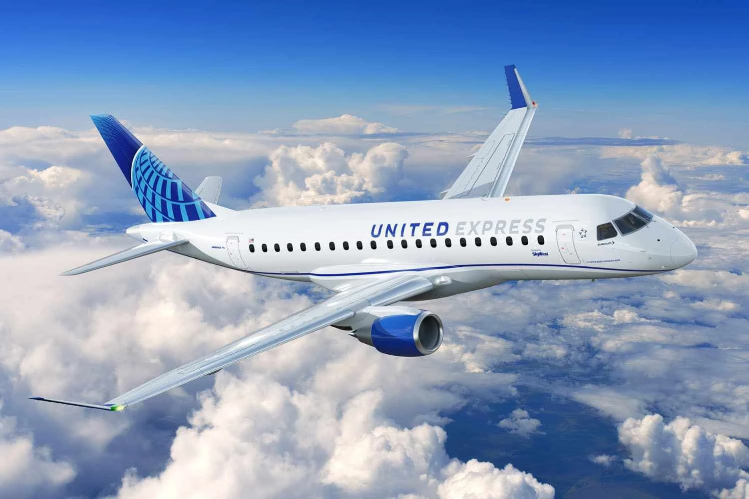 Jatos Embraer da United Airlines estrearão Starlink nos EUA