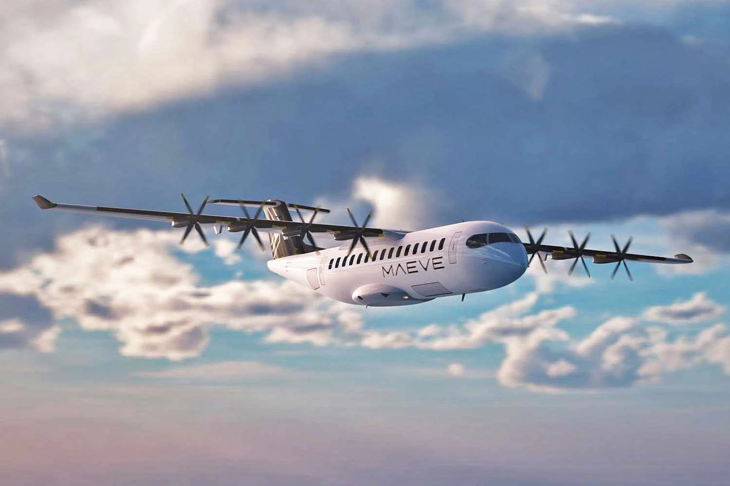 Maeve 01: proposta anterior da startup era de um avião elétrico de 44 lugares (Maeve)