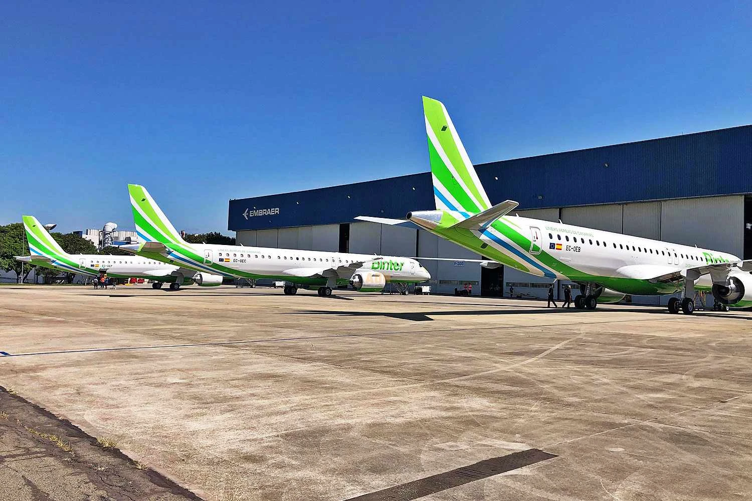 A Binter tem 15 aviões E195-E2 em operação (BC)