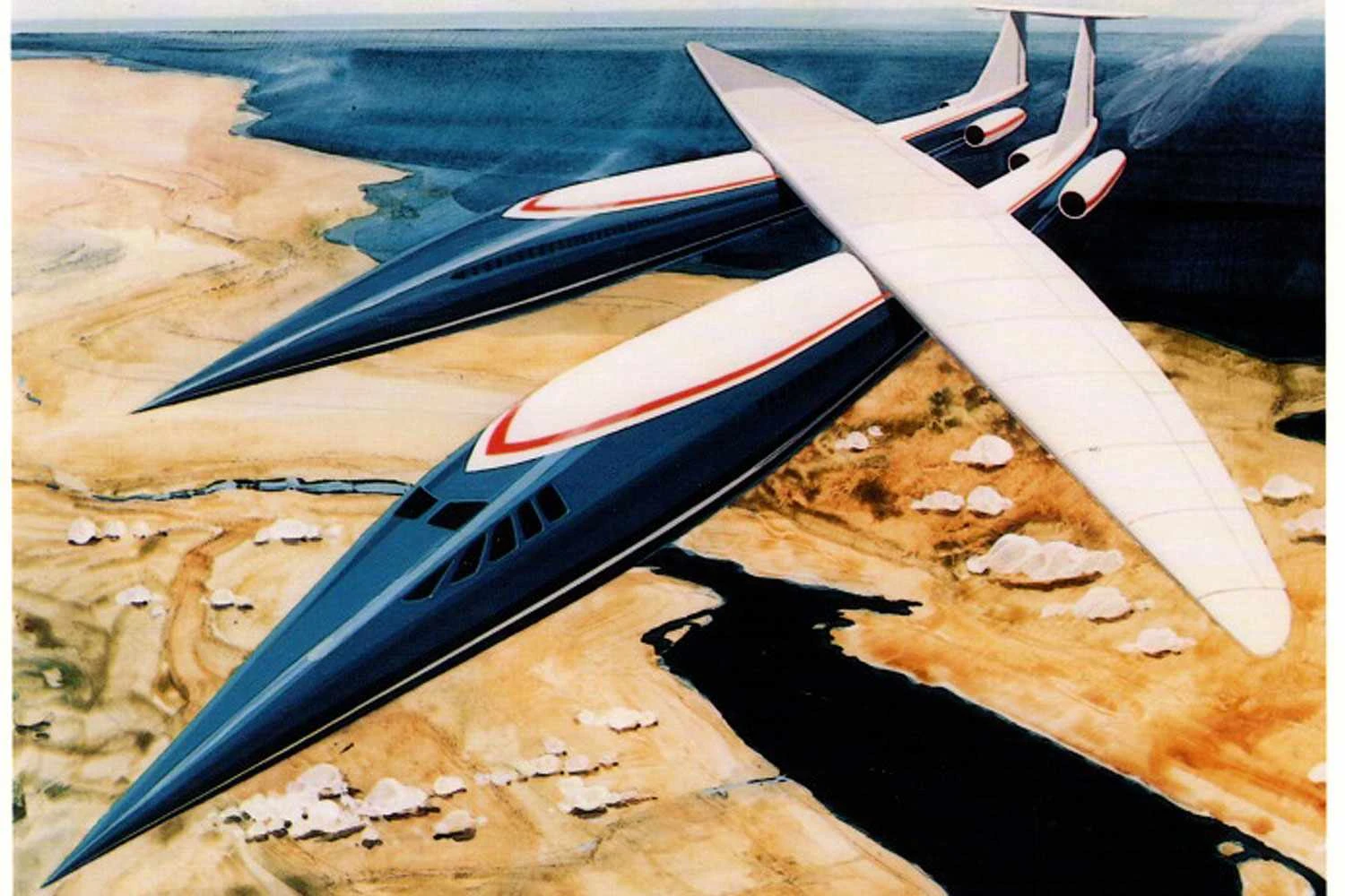Supersonic Transport concept with oblique wings (NASA)
