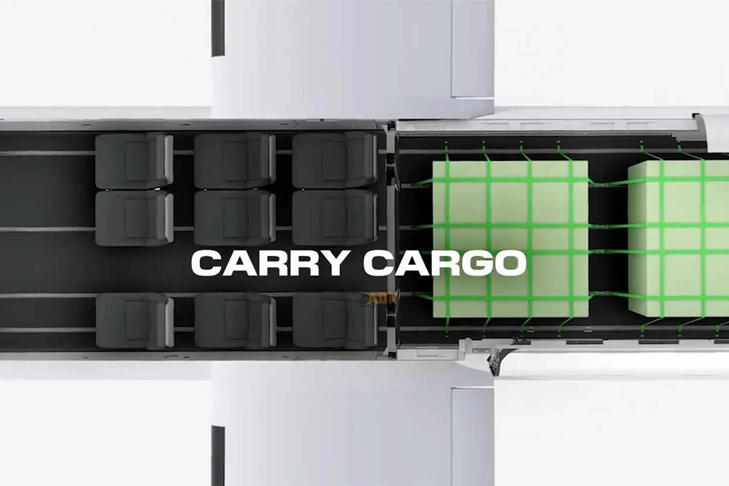 Configuração Combi oferece nove assentos e um compartimaneto maior de carga